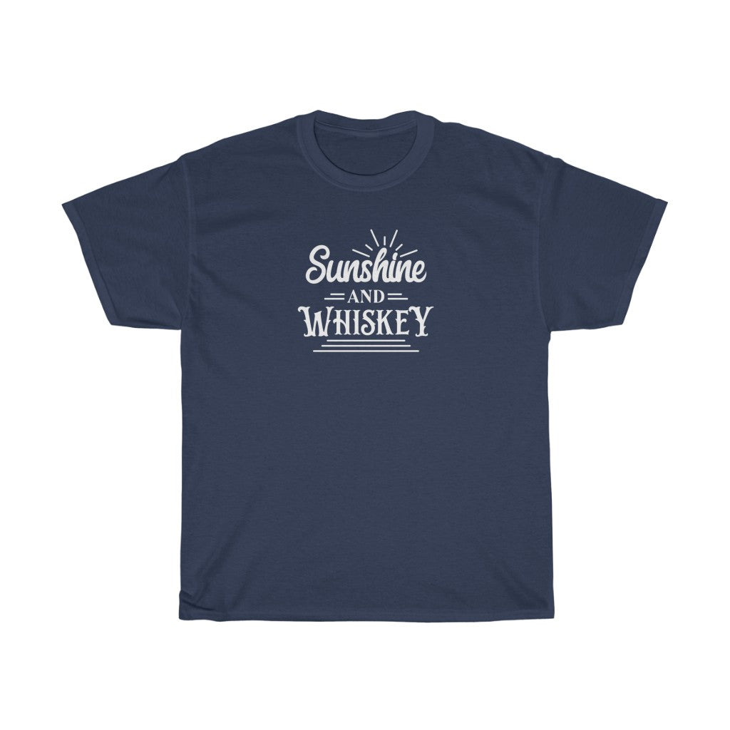 Sunshine and Whiskey- Unisex Heavy Cotton Tee - huserdesigns