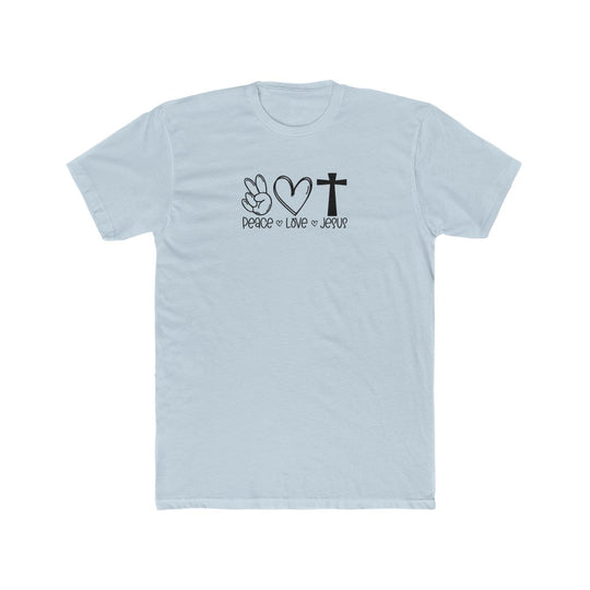 Peace, Love, Jesus-  Cotton Crew Tee - huserdesigns