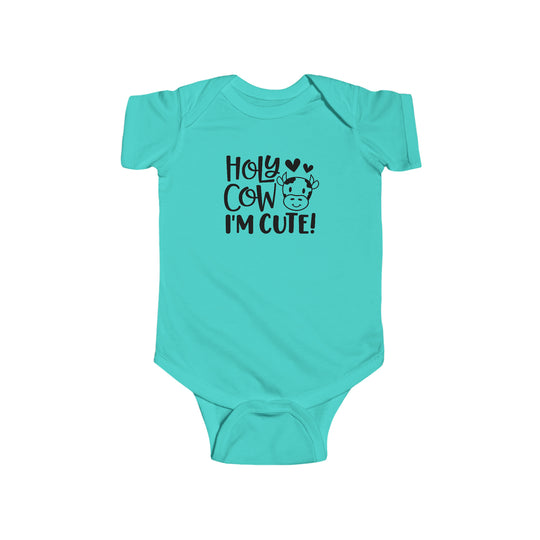 A blue baby bodysuit featuring black text, ideal for infants. Made of 100% cotton for durability and softness. Plastic snaps for easy changing access. From Worlds Worst Tees, known for unique graphic t-shirts.