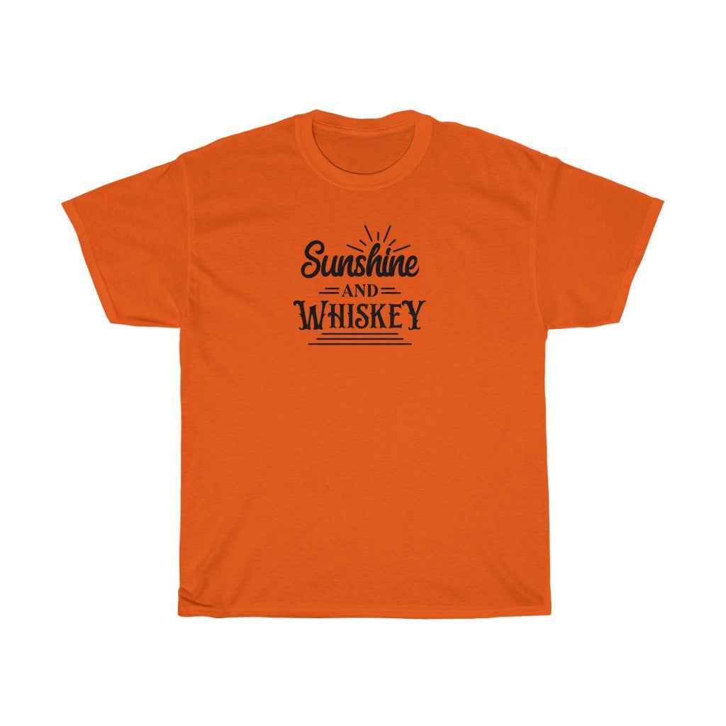 Sunshine and Whiskey- Unisex Heavy Cotton Tee - huserdesigns