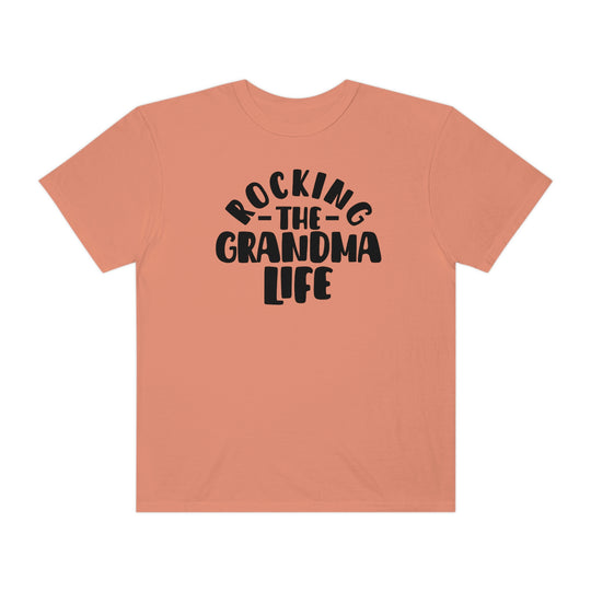 A relaxed fit Rocking the Grandma Life Tee, made of 100% ring-spun cotton. Garment-dyed for extra coziness, featuring double-needle stitching for durability and a seamless design.