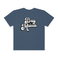 Relaxed fit Boy Mama Tee, 100% ring-spun cotton, garment-dyed for coziness. Double-needle stitching for durability, seamless design for a tubular shape. Ideal for daily wear.