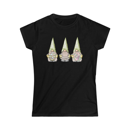 Happy Easter Gnomes-  Women's Softstyle Tee - huserdesigns