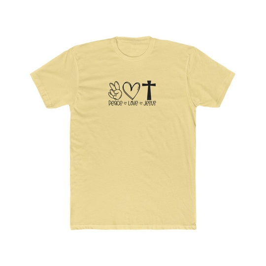 Peace, Love, Jesus-  Cotton Crew Tee - huserdesigns