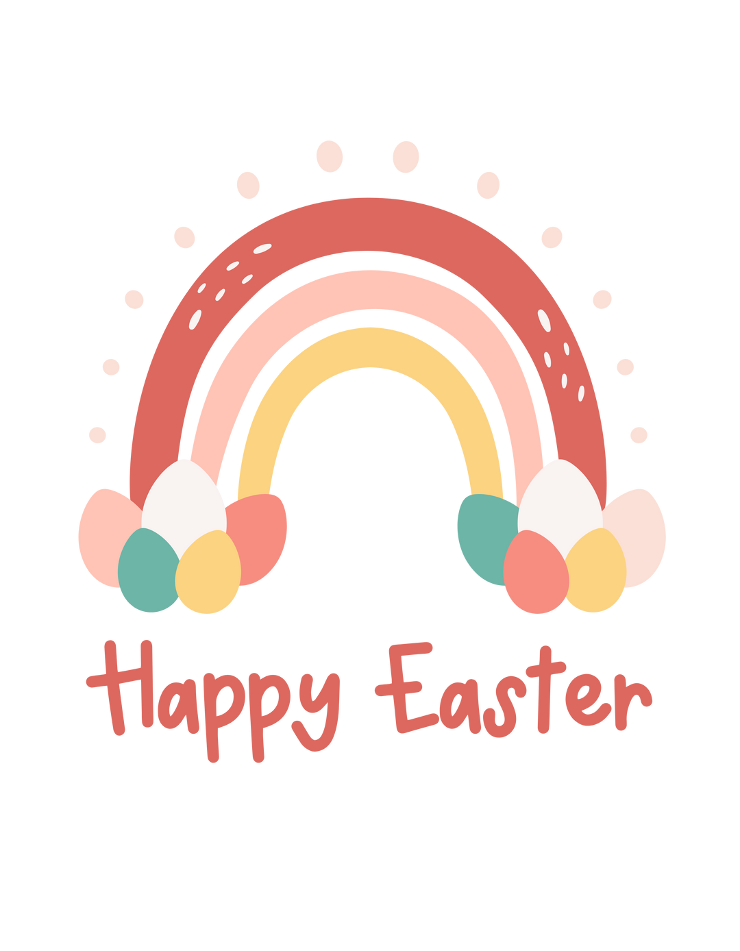 A Happy Easter Rainbow Onesie for infants, crafted from soft ring-spun cotton. Features lap shoulders for easy dressing. Unisex fit, light fabric, ideal for younglings. From Worlds Worst Tees.
