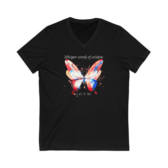 Whisper Words of Wisdom-  V-Neck Tee - huserdesigns