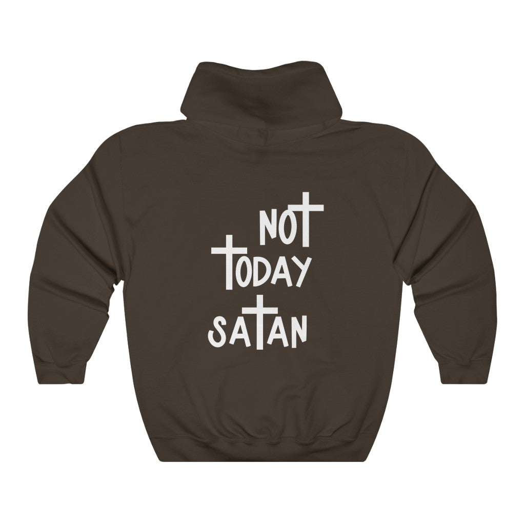 Not Today Satan-  Unisex Heavy Blend™ Hooded Sweatshirt - huserdesigns