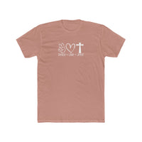 Peace, Love, Jesus-  Cotton Crew Tee - huserdesigns