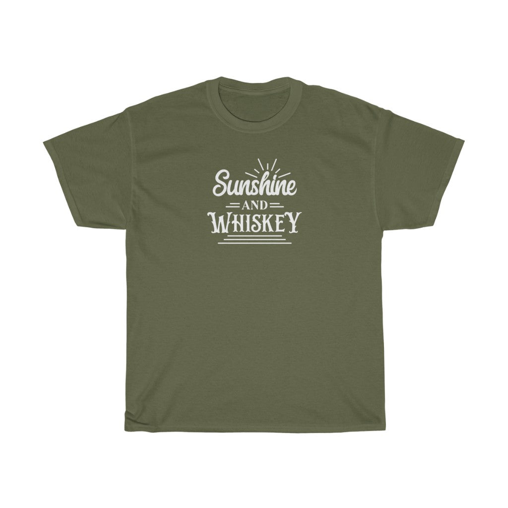 Sunshine and Whiskey- Unisex Heavy Cotton Tee - huserdesigns
