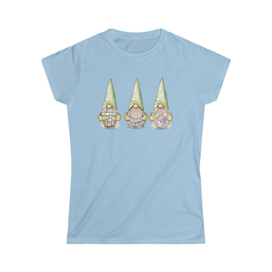 Happy Easter Gnomes-  Women's Softstyle Tee - huserdesigns