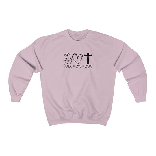 Peace, Love, Jesus-  Heavy Blend™ Crewneck Sweatshirt - huserdesigns