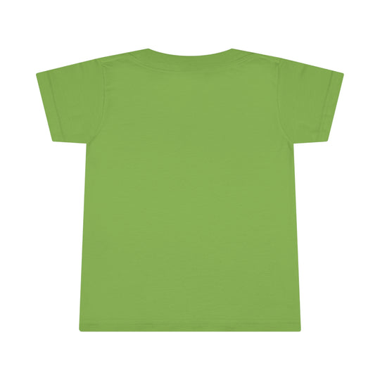 Toddler tee with high stitch density for smooth printing. Classic fit, 3/4 double-needle collar, double-needle hems for durability. Cousin Crew Toddler Tee by Gildan 64500P. 100% Ringspun cotton. Light fabric.