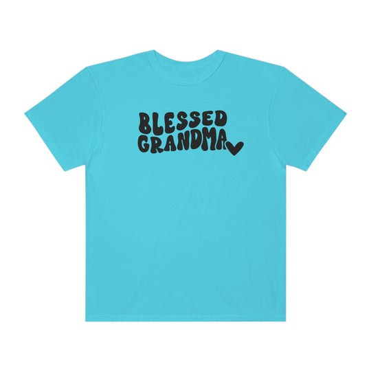 Relaxed fit Blessed Grandma Tee in ring-spun cotton. Soft-washed, garment-dyed fabric for coziness. Double-needle stitching for durability, no side-seams for shape retention. Ideal for daily wear.