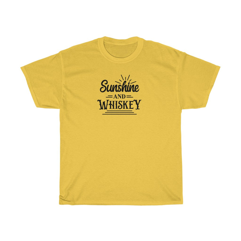 Sunshine and Whiskey- Unisex Heavy Cotton Tee - huserdesigns