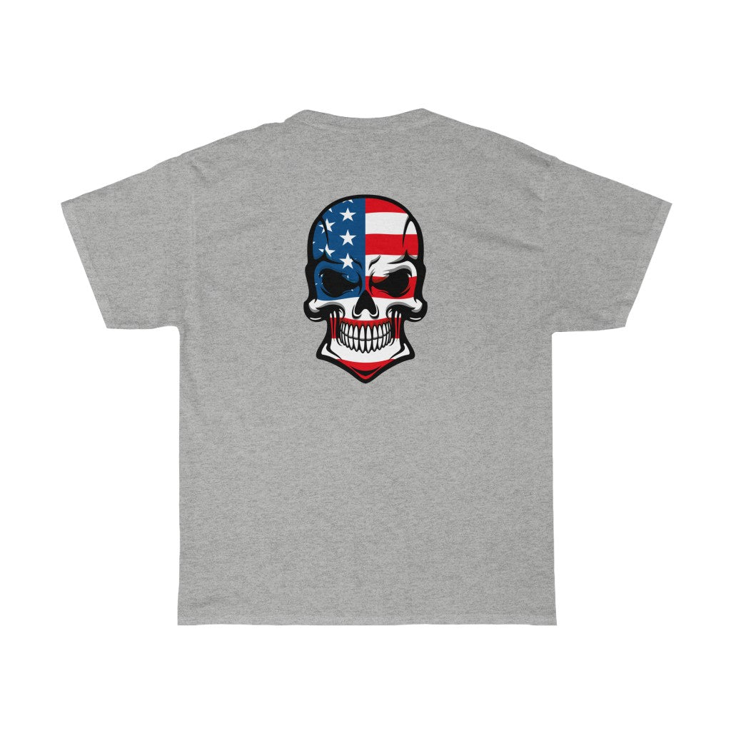American Skull - Unisex Heavy Cotton Tee - huserdesigns