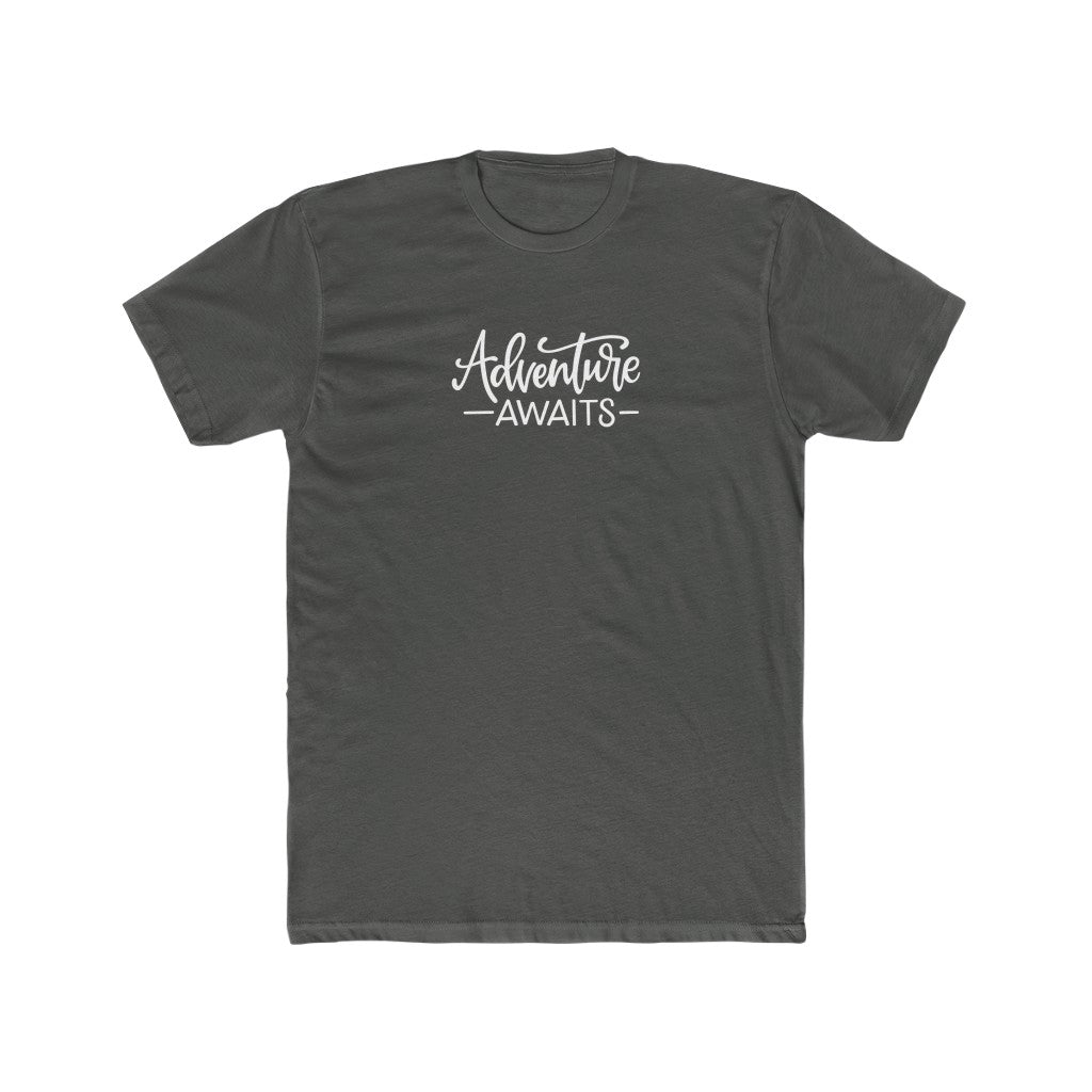 Adventure Awaits-  Cotton Crew Tee - huserdesigns