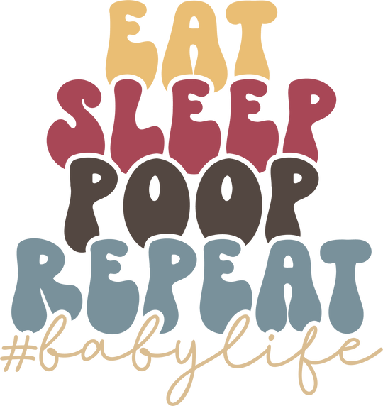 Infant fine jersey bodysuit with Eat Sleep Poop Onesie design. 100% cotton fabric, ribbed knitting for durability, plastic snaps for easy changing access. Light, tear-away label. From Worlds Worst Tees.
