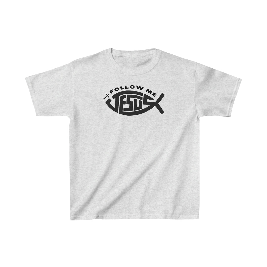 A kids' heavy cotton tee featuring a black text logo, ideal for everyday wear. Made of 100% cotton with twill tape shoulders and curl-resistant ribbed collar. From Worlds Worst Tees.