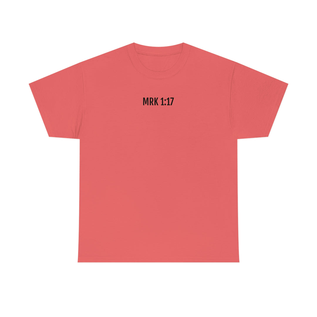 Unisex Fisher of Man Tee: Classic fit, heavy cotton t-shirt with ribbed collar, no side seams, and durable tape on shoulders. Versatile wardrobe staple. 100% cotton. Sizes S-5XL.