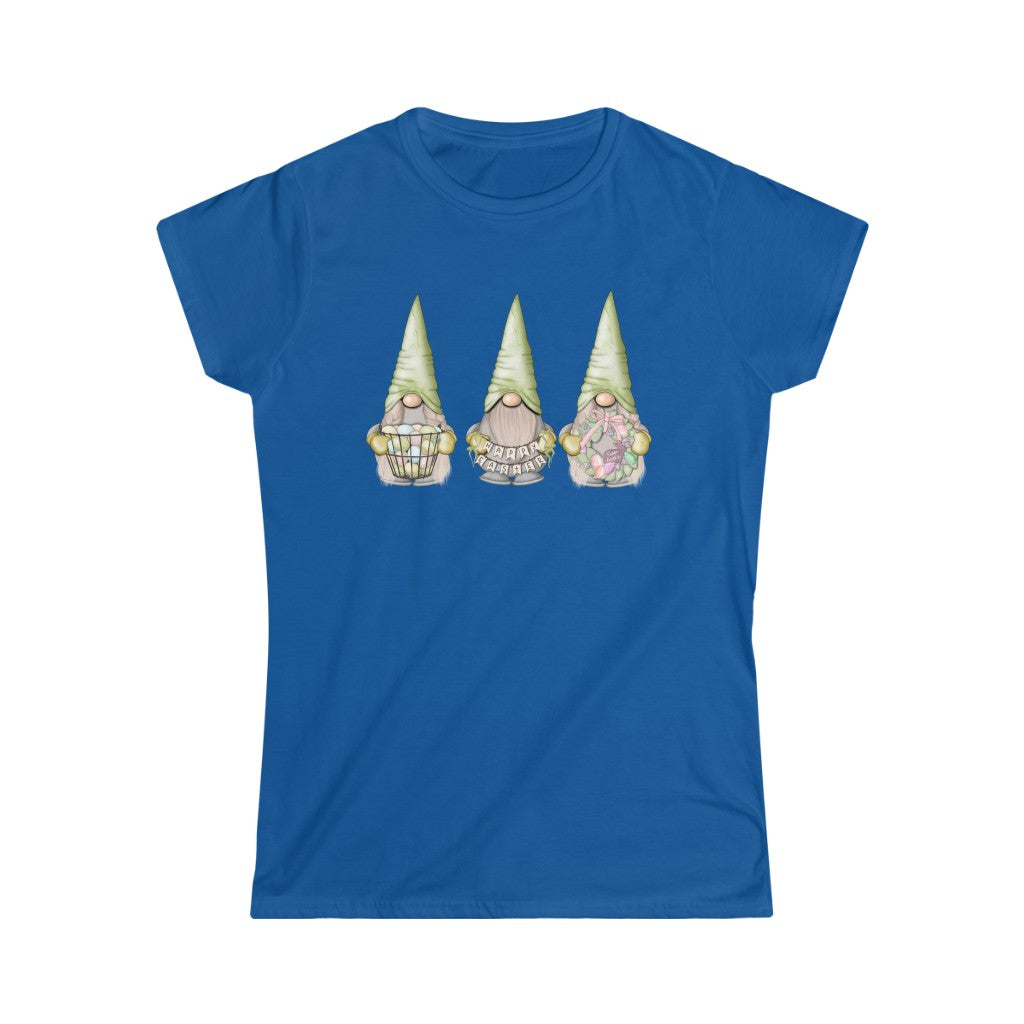 Happy Easter Gnomes-  Women's Softstyle Tee - huserdesigns
