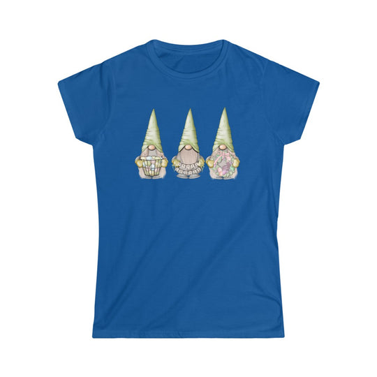 Happy Easter Gnomes-  Women's Softstyle Tee - huserdesigns