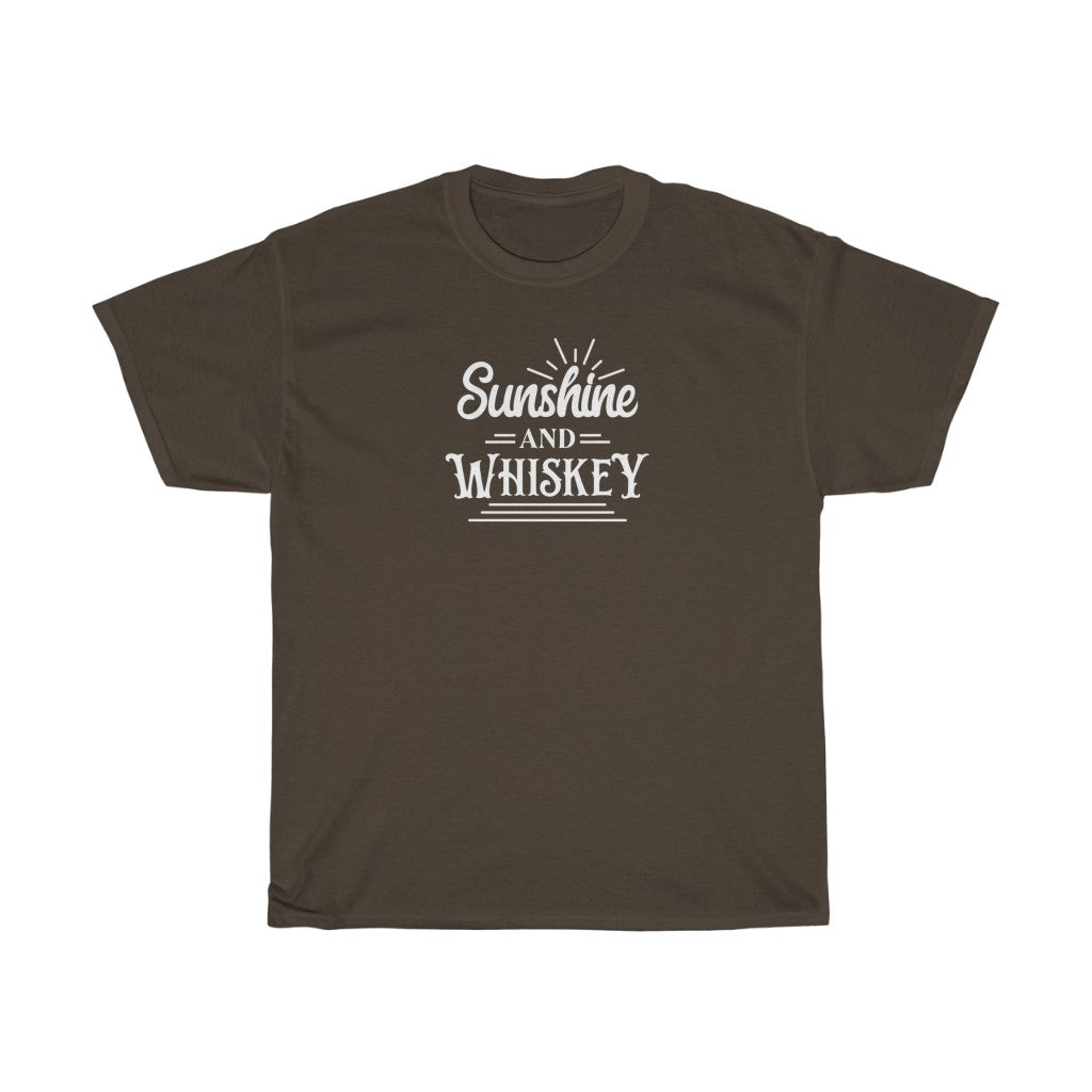 Sunshine and Whiskey- Unisex Heavy Cotton Tee - huserdesigns