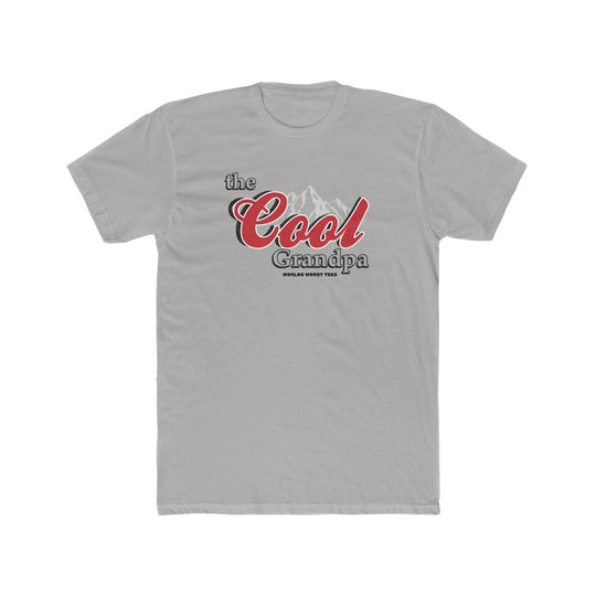 A relaxed fit, garment-dyed Cool Grandpa Tee made of 100% ring-spun cotton. Features double-needle stitching for durability and a seamless design for a tubular shape. From Worlds Worst Tees.