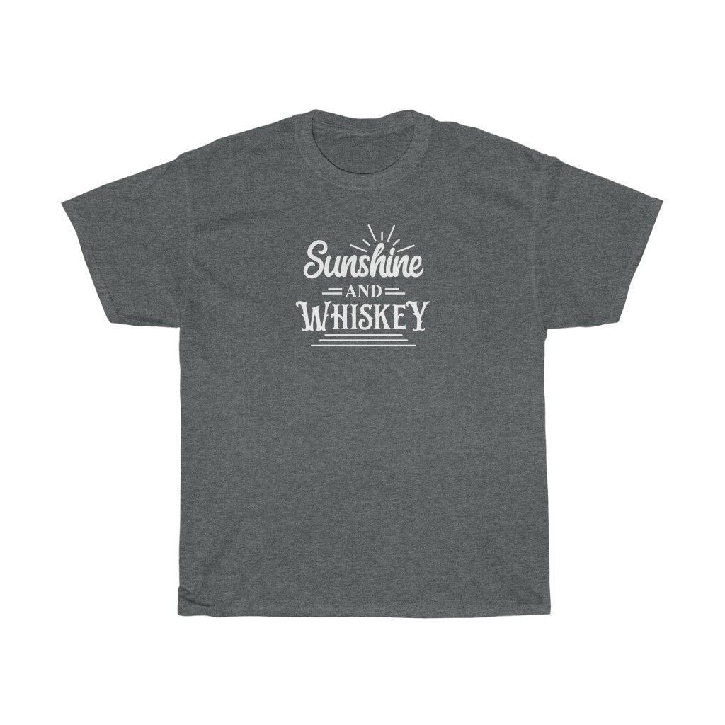 Sunshine and Whiskey- Unisex Heavy Cotton Tee - huserdesigns