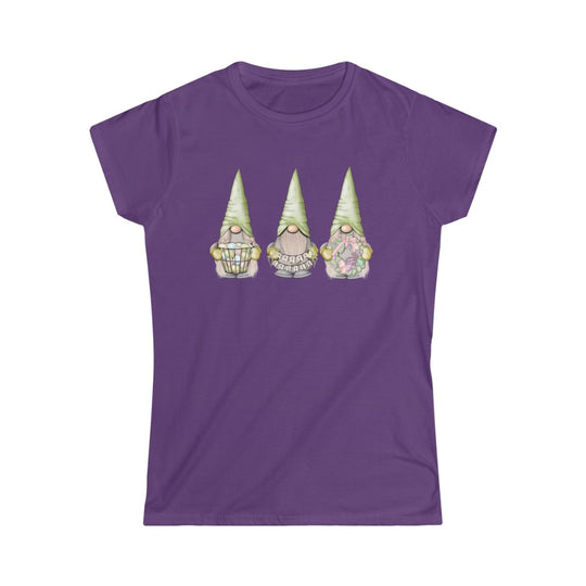 Happy Easter Gnomes-  Women's Softstyle Tee - huserdesigns