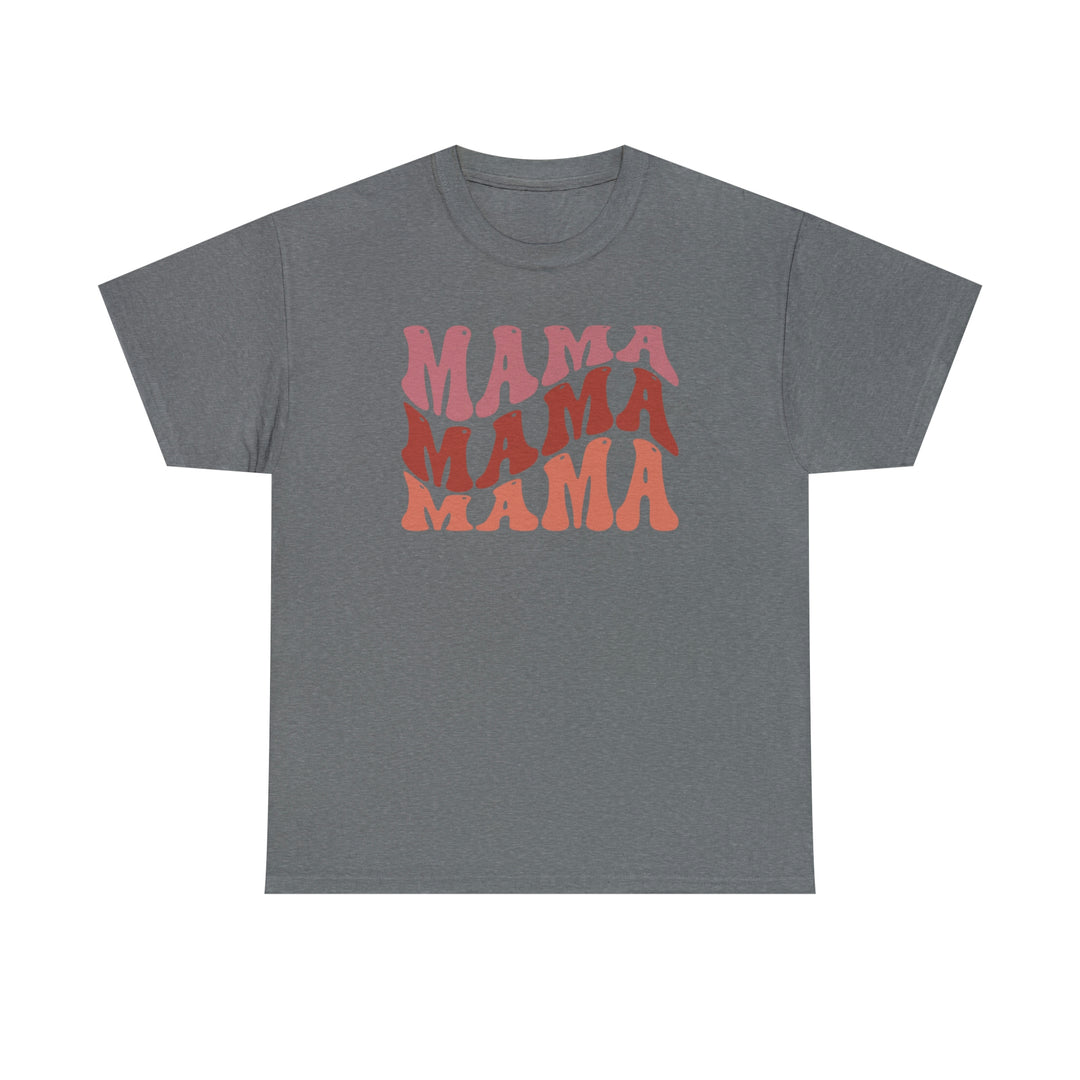 Unisex Mama Tee: Classic fit heavy cotton t-shirt without side seams for comfort. Ribbed knit collar, durable shoulders, and medium weight fabric. Ideal wardrobe staple from Worlds Worst Tees.