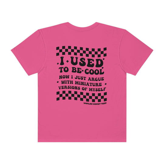 Relaxed fit I Used to Be Cool Mom Tee, garment-dyed 100% ring-spun cotton shirt. Soft-washed fabric, double-needle stitching, no side-seams for durability and comfort. Sizes S to 3XL.