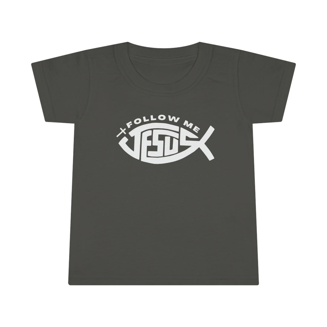 A comfy toddler tee with a classic fit, featuring a white logo design. Made of 100% Ringspun cotton, with double-needle topstitched collar and hems for durability. From Worlds Worst Tees.