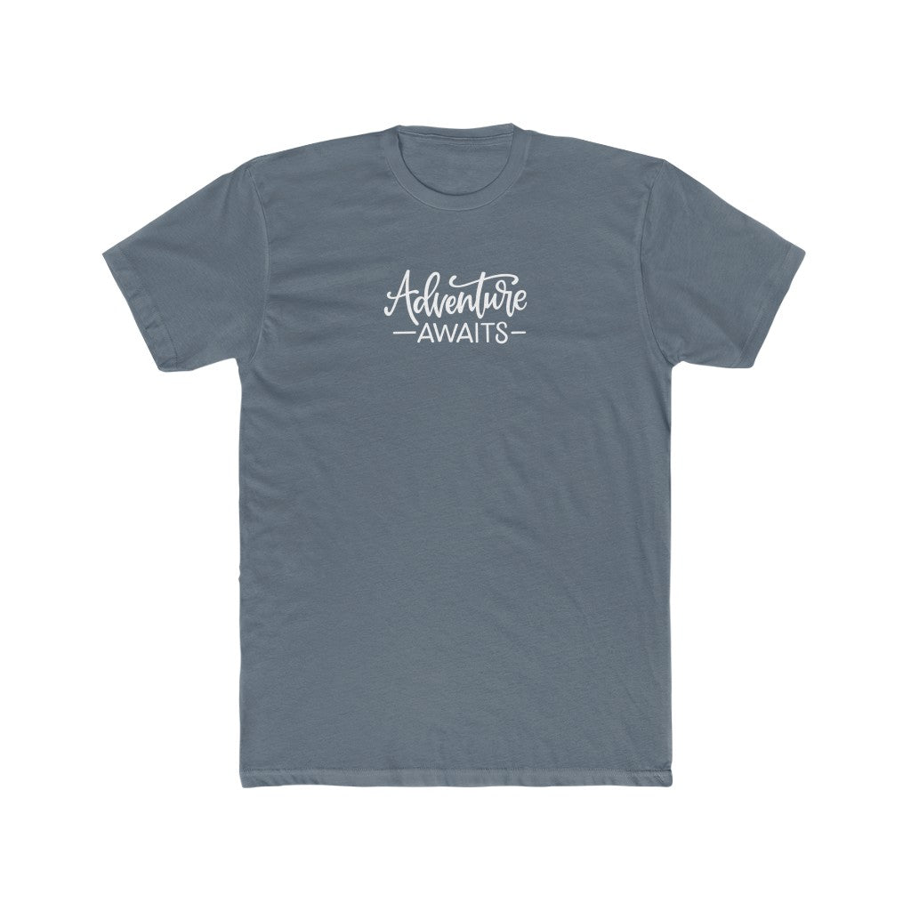 Adventure Awaits-  Cotton Crew Tee - huserdesigns