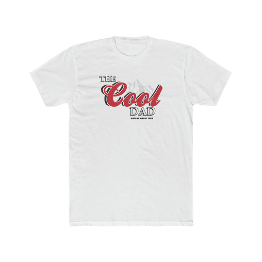 A relaxed fit white t-shirt with a logo, made of 100% ring-spun cotton for extra coziness. Double-needle stitching ensures durability, while the lack of side-seams maintains its tubular shape.