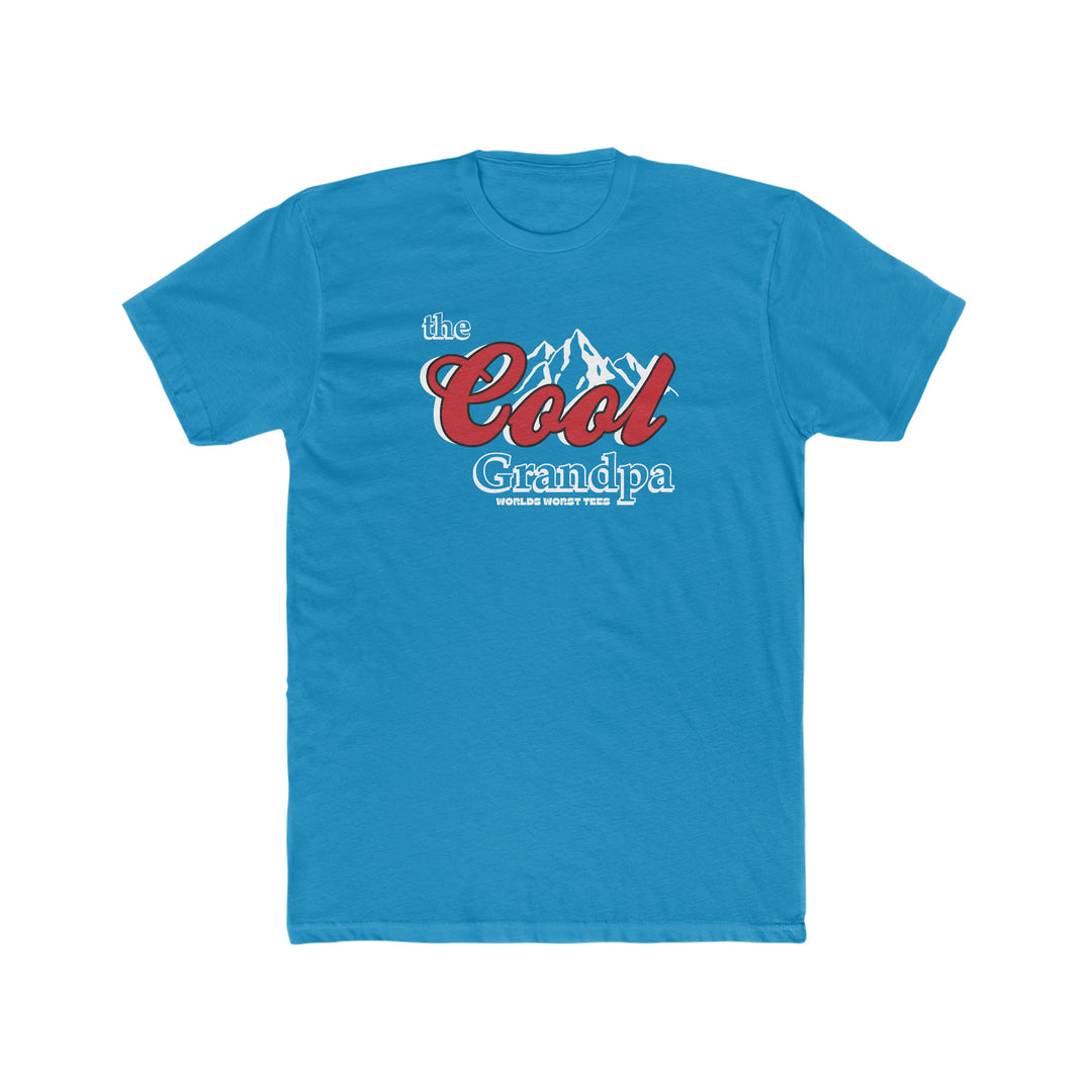 A relaxed fit Cool Grandpa Tee made of 100% ring-spun cotton, featuring double-needle stitching for durability and a seamless design for comfort. From Worlds Worst Tees, perfect for daily wear.