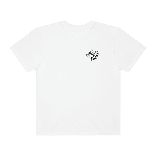 Customizable Flathead Fishing Unisex Tee by Comfort Colors. 100% ring-spun cotton, relaxed fit, durable double-needle stitching, seamless design for comfort. Ideal for daily wear.