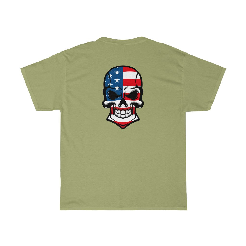 American Skull - Unisex Heavy Cotton Tee - huserdesigns