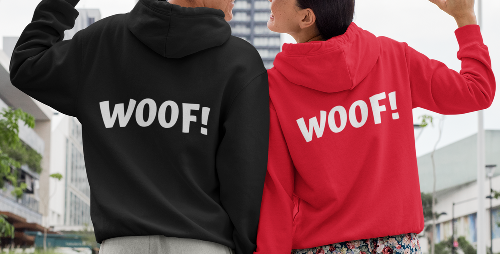 WOOF-  Unisex Heavy Blend™ Full Zip Hooded Sweatshirt - huserdesigns